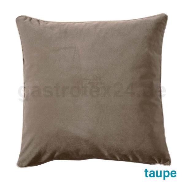 Dekokissen  Melva Velour Farbe taupe